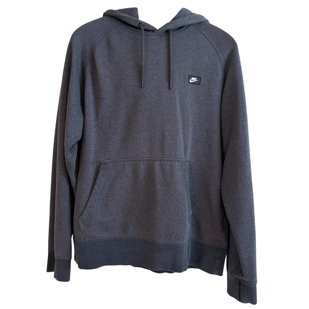 Nike Mens Pullover Gray Hoodie M Athleisure Sports Casual Outdoors Rugged
